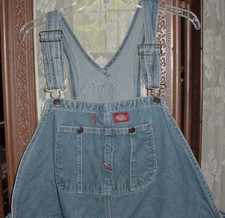 Dickies Carpenter Blue Denim Overalls Fits 50 X 31 Workwear Farm W516 JBA