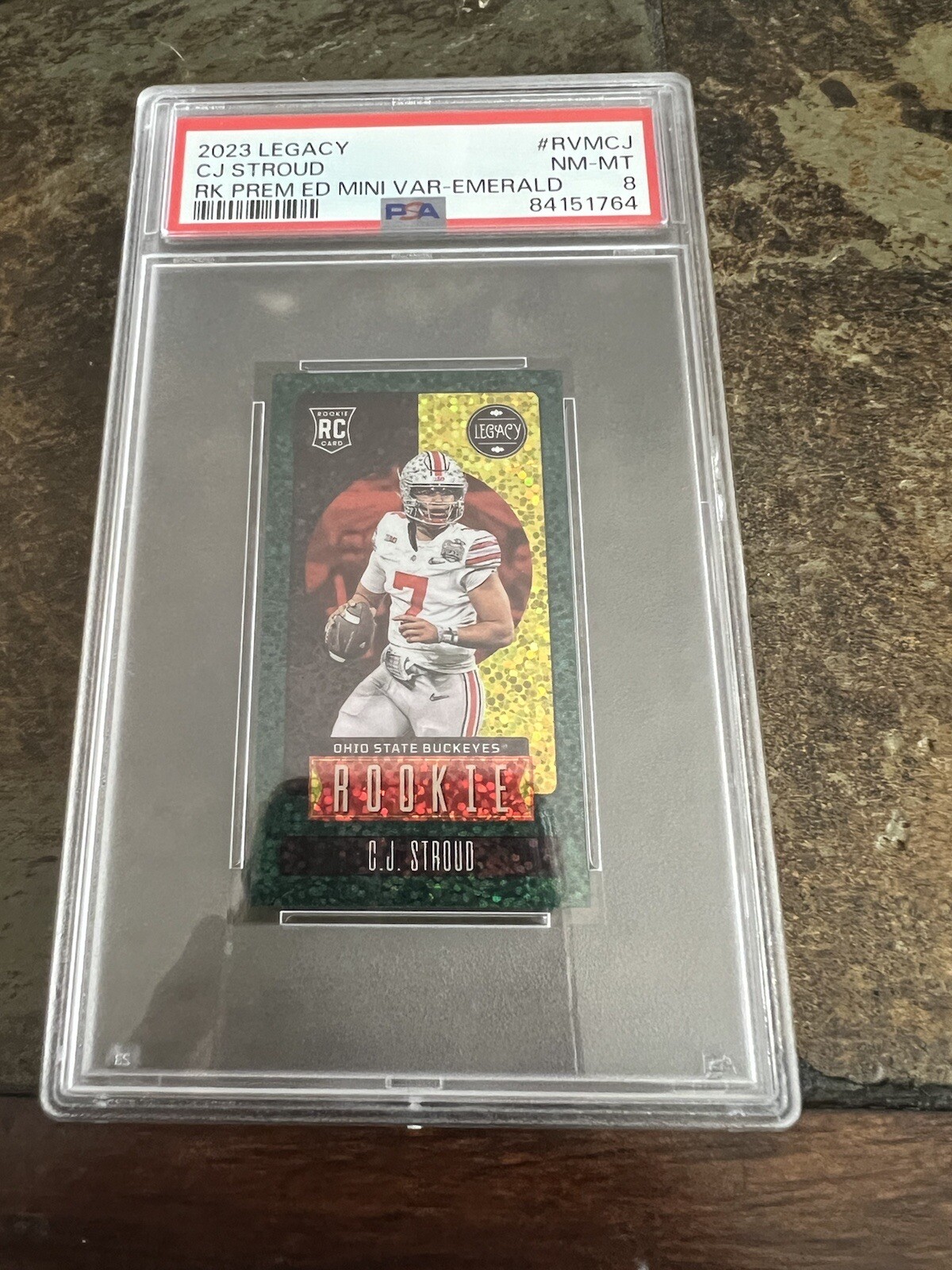 CJ Stroud Panini Legacy Rookies Premium Edition Mini Variation #RVMCJ Emerald