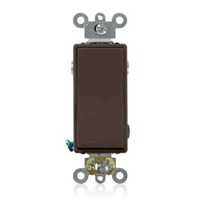 Leviton 20 Amp Decora Plus Commercial Grade 3-Way Rocker Switch, Brown 5623-2