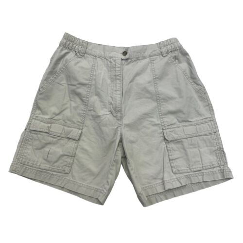 Woolrich Cargo Shorts Womens 8 British Tan Flat Front Utility Pockets Hiking