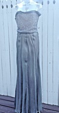 Douglas Hannant Tiered Maxi Skirt & Beaded Top Silk Sz 10 USA Made
