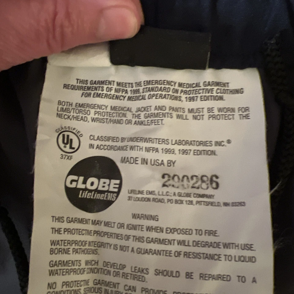 Pantalones Bomberos Globe Gore-Tex Crosstech 9900 9900 9992 XL Regular Negro Foto 4 de 4