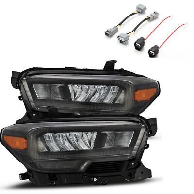 For 16-20 Tacoma AlphaRex LUXX TRD PRO Style Alpha Black LED Headlight Converter