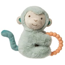 NEW Mary Meyer Teething Ring with Soft Plush Baby Toy Monkey