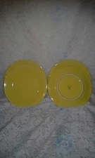 4 DINNER PLATES set lot sunflower yellow HOMER LAUGHLIN FIESTA WARE 10.5" NEW