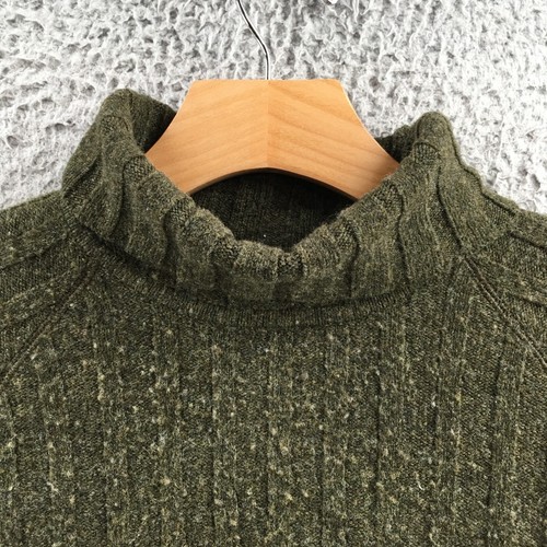 Abercrombie & Fitch Sweater Womens L Green Wool Blend Long Sleeve Turtleneck - Picture 3 of 14