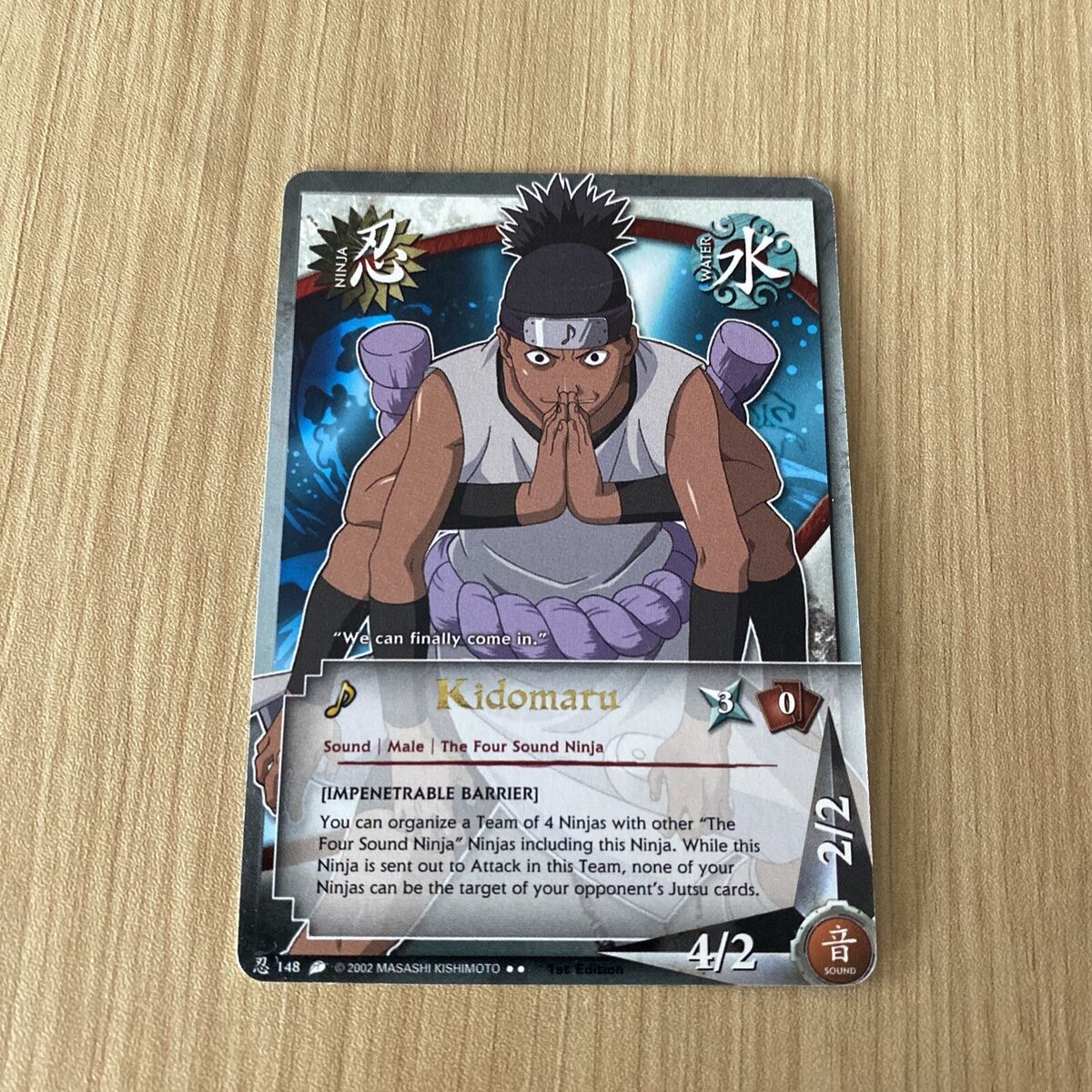 NARUTO CCG 2002 Rare #148 KIDOMARU Anime Card Gold Letter NARUTO CCG 2002 Rare #148 KIDOMARU Anime Card Gold Letter