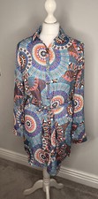 New With Tags Womens Ladies Shirt Dress Beach Cover Up Holiday Medium UK Size 10