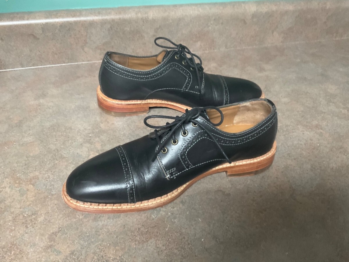 JOHNSTON & MURPHY size 10 M Men black leather lace up dress shoe loafer 2093212 Johnston & Murphy Limited Sz 8 Black Leather Lace Up Loafers  main image 3