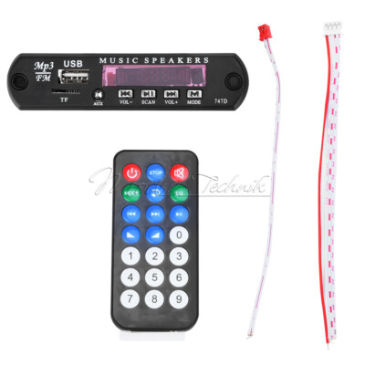 9V 12V MP3 WMA Decoder Board Audio Module Bluetooth 5.0 Music Remote Control Car