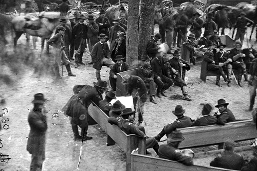 New 5x7 Civil War Photo: Union Generals Meade, Grant & others in Council of War