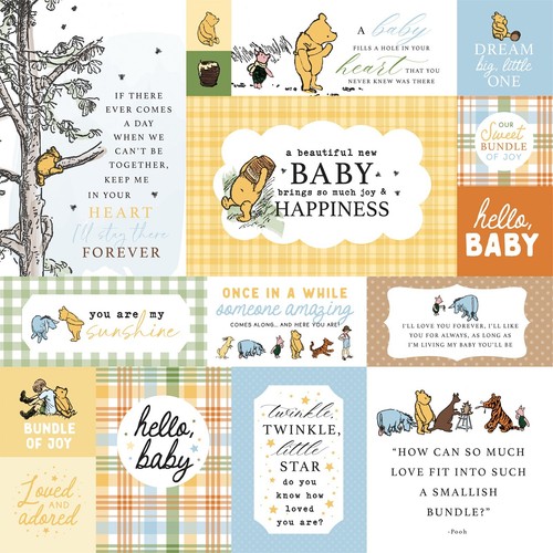 Echo Park Winnie The Pooh Baby Collection Kit 12"x12" Paper Stickers Made USA - Picture 5 of 6
