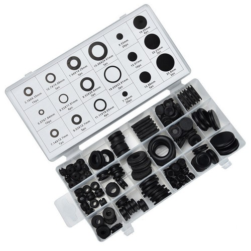 125Pcs Assorted Wiring And Blanking Grommets Kit Rubber Gromets Blind Cable Bung - Picture 5 of 10