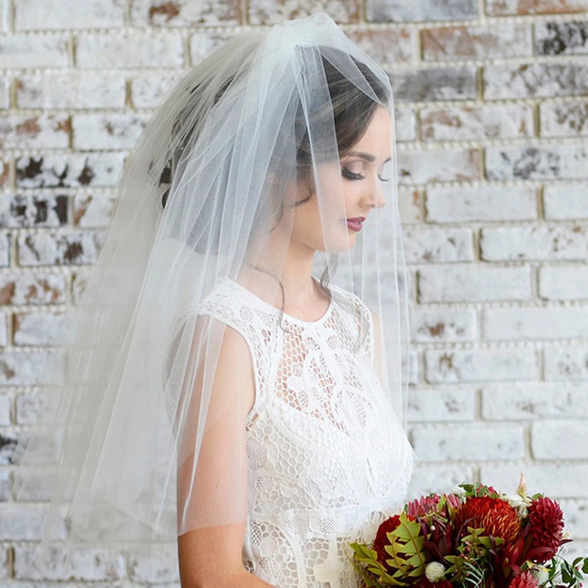 Waltz Length Veil Waltz Veil Bridal Veil Ivory Bridal Veil 