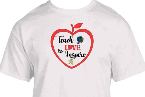 Teach Love Inspire - FREE SHIPPING - Teacher Valentine's Day Shirt - Picture 5 of 11