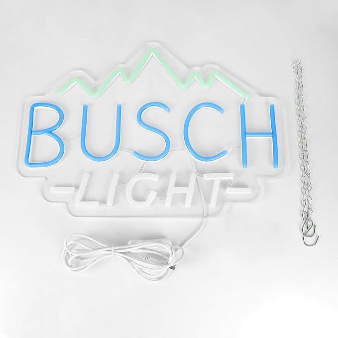 BUSCH LICHT Neon Sign USB Power Business Sign Man Cave Beer Bar Pub