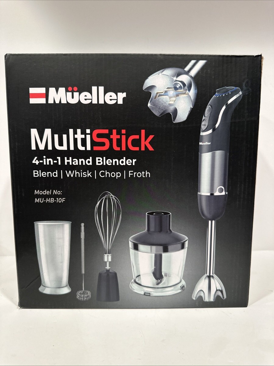 Mueller Austria Stabmixer 800W - 12 Geschwindigkeiten, Mit Zerkleinerer, Schneebesen & Becher