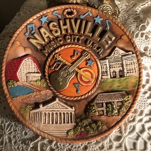 Nashville Ceramic Wall Hanging Plate Vintage