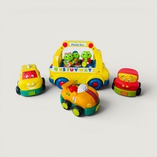 LeapFrog Learning Friends Phonics Bus Toy 3 Vehicles Vintage Educational Set