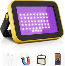 Rechargeable LED UV Work Light Black Light Camping Fishing Torch Flashlight US