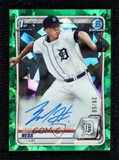 2020 Bowman Chrome Sapphire Edition Prospect Green 29/50 Zack Hess Auto 0j5i