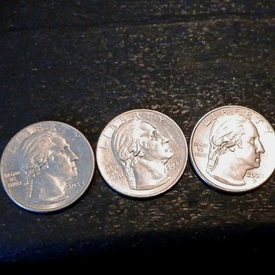 Washington Quarters 2023 Lot of 3 Coins 25C United States