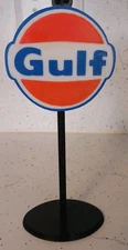 GULF Miniature Gas Station Sign. 3d Printed. 7" Tall.
