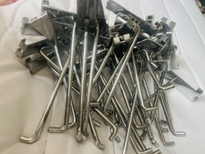 30Gridwall Hooks 8" (200mm) Chrome Mesh Panel Display Hook Prong