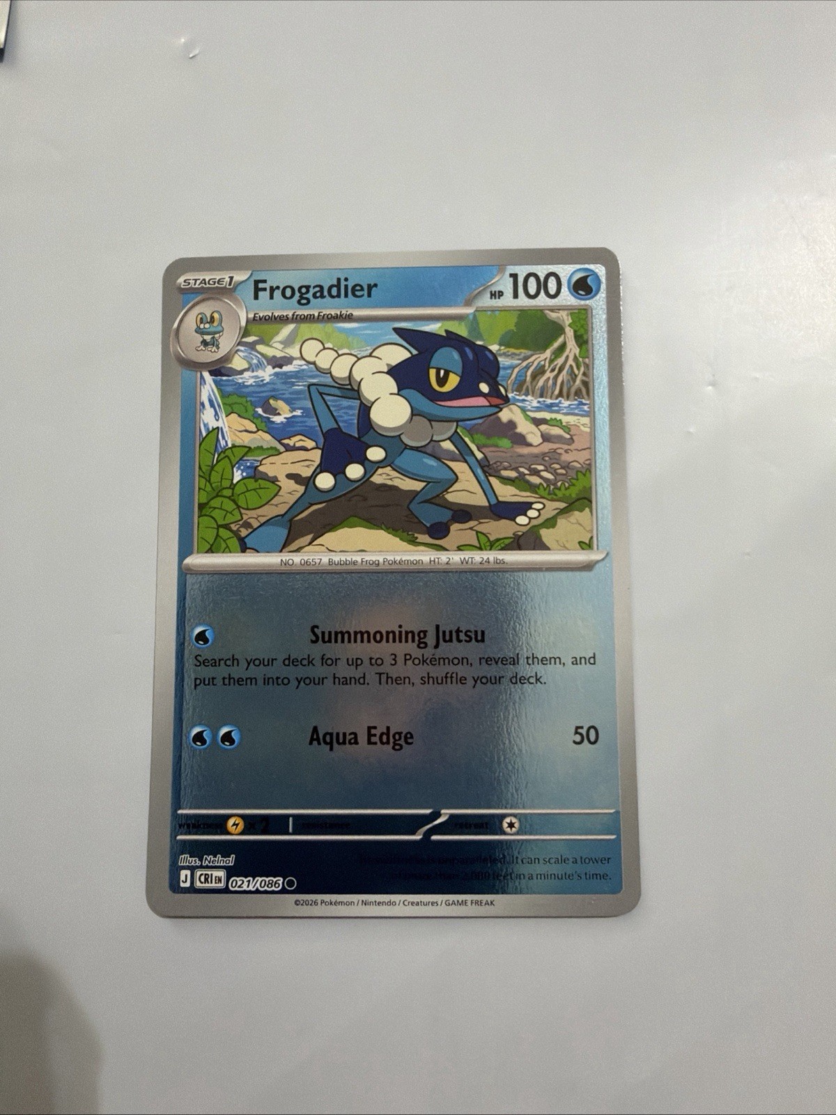 Frogadier - 021/086  Reverse Holo - Pokemon TCG - ME04: Chaos Rising (CRI)