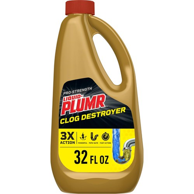 #ad Liquid Plumr Pro Strength Full Clog 32 Ounce Pack of 1 Pale Yellow $10.99