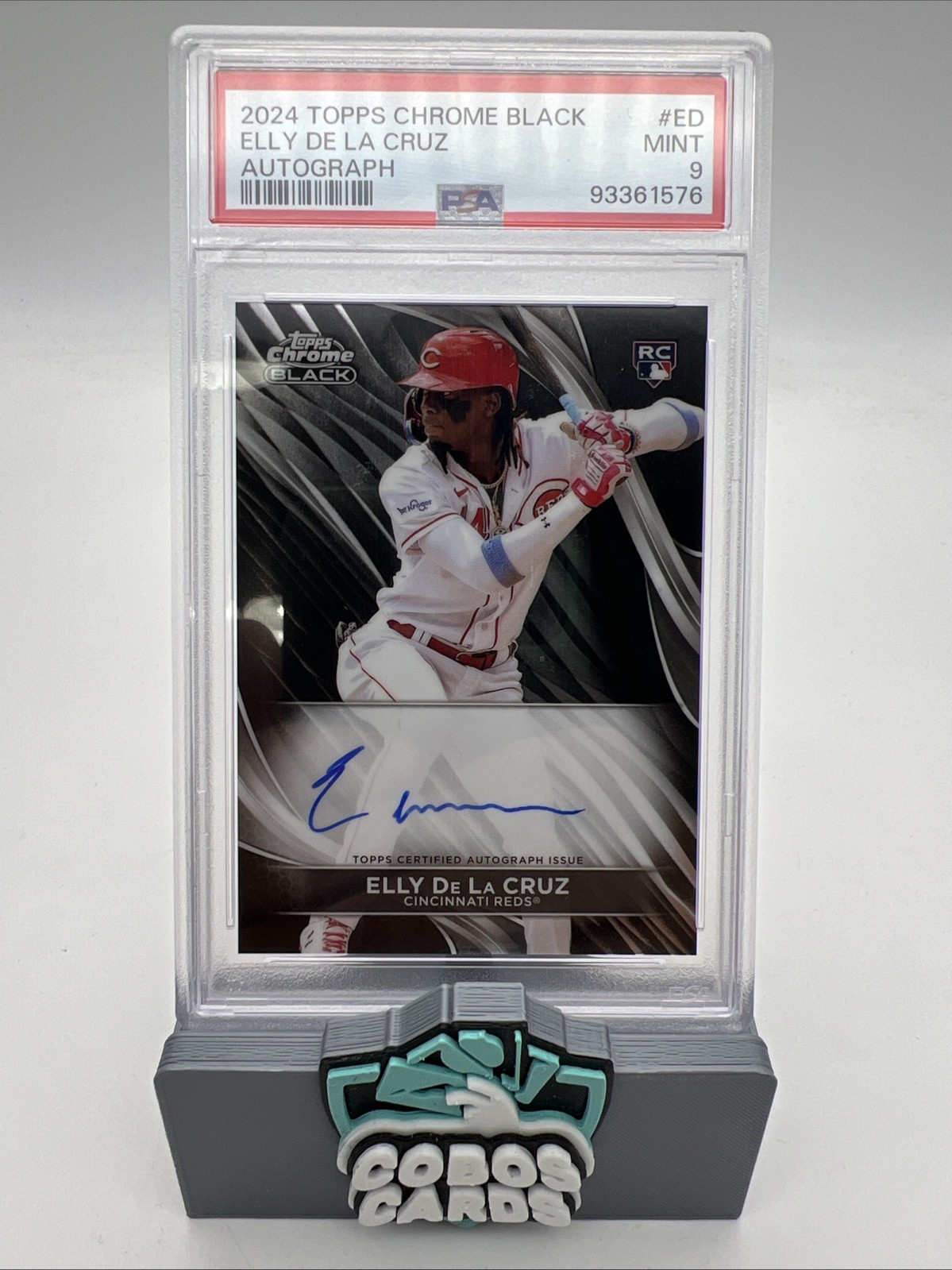 2024 Topps Chrome Black Elly De La Cruz Auto PSA 9