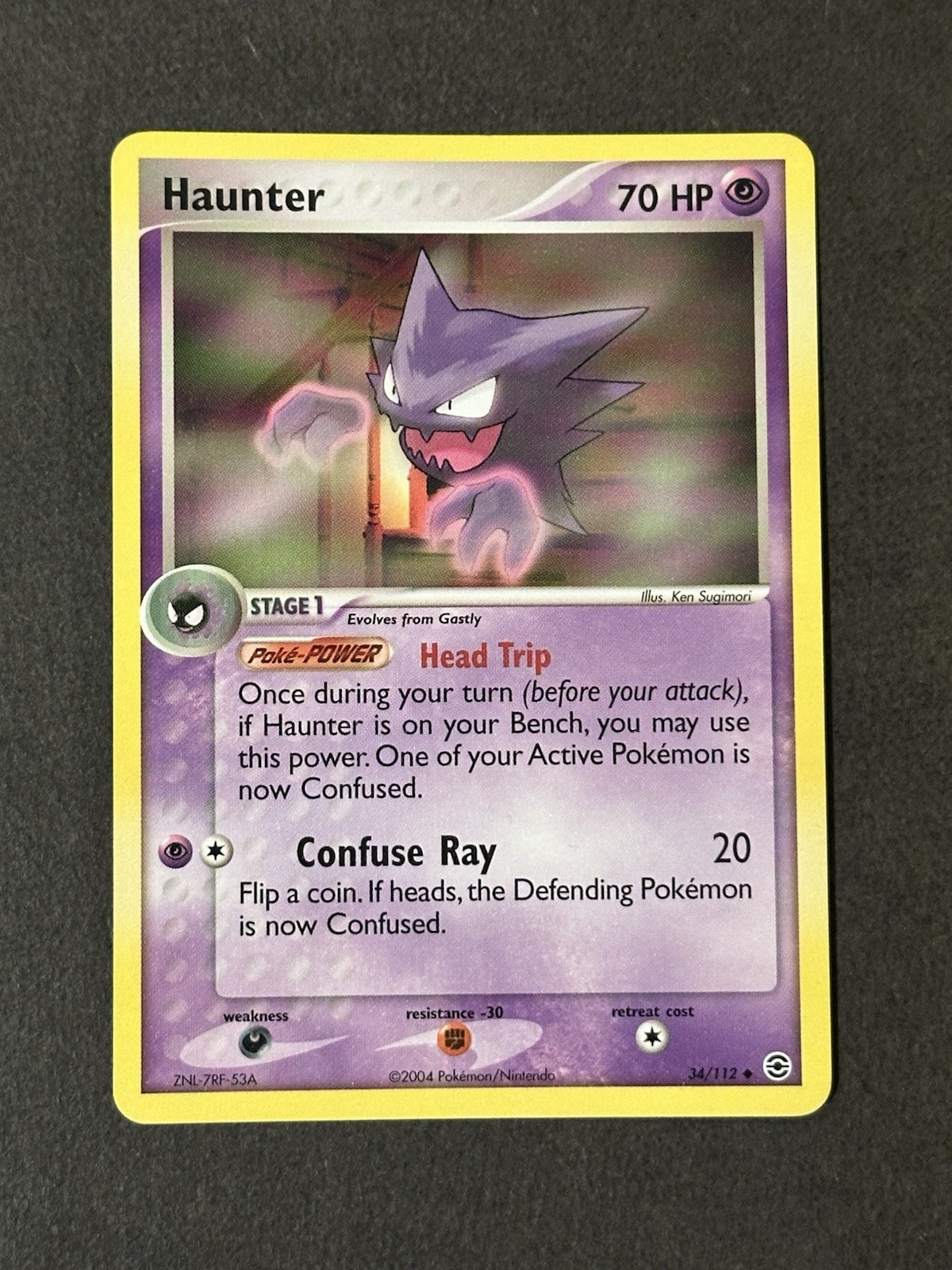 Haunter 34/112 Fire Red Leaf Green Uncommon Pokemon Card - Near Mint
