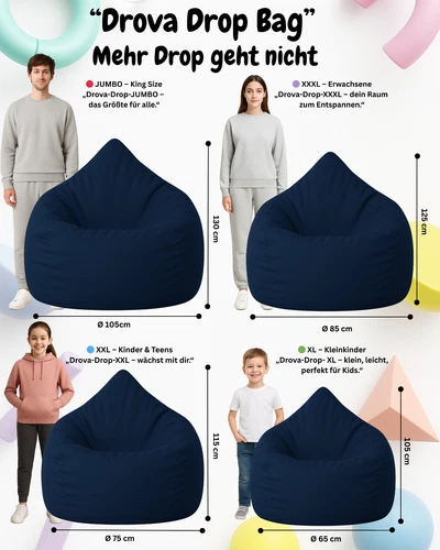 PatchHome Sitzsack XL- Jumbo Sitzkissen Bodenkissen Kinder und Erwachsene - Bild 33 von 203