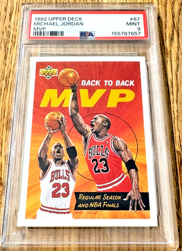 1992-93 Upper Deck Michael Jordan #67 MVP PSA MINT 9 Chicago Bulls GOAT  Vintage