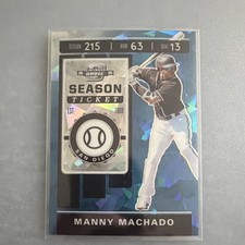 Panini Chronicles Optic Manny Machado #15 San Diego Blue Ice Prizm /99