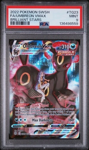Pokémon TCG - Umbreon VMAX TG23/TG30 Brilliant Stars Trainer Gallery PSA 9 MINT
