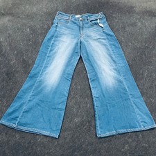 PILCRO By Anthropologie Adi Knit Mid-Rise Flare Jeans Women's Size 30