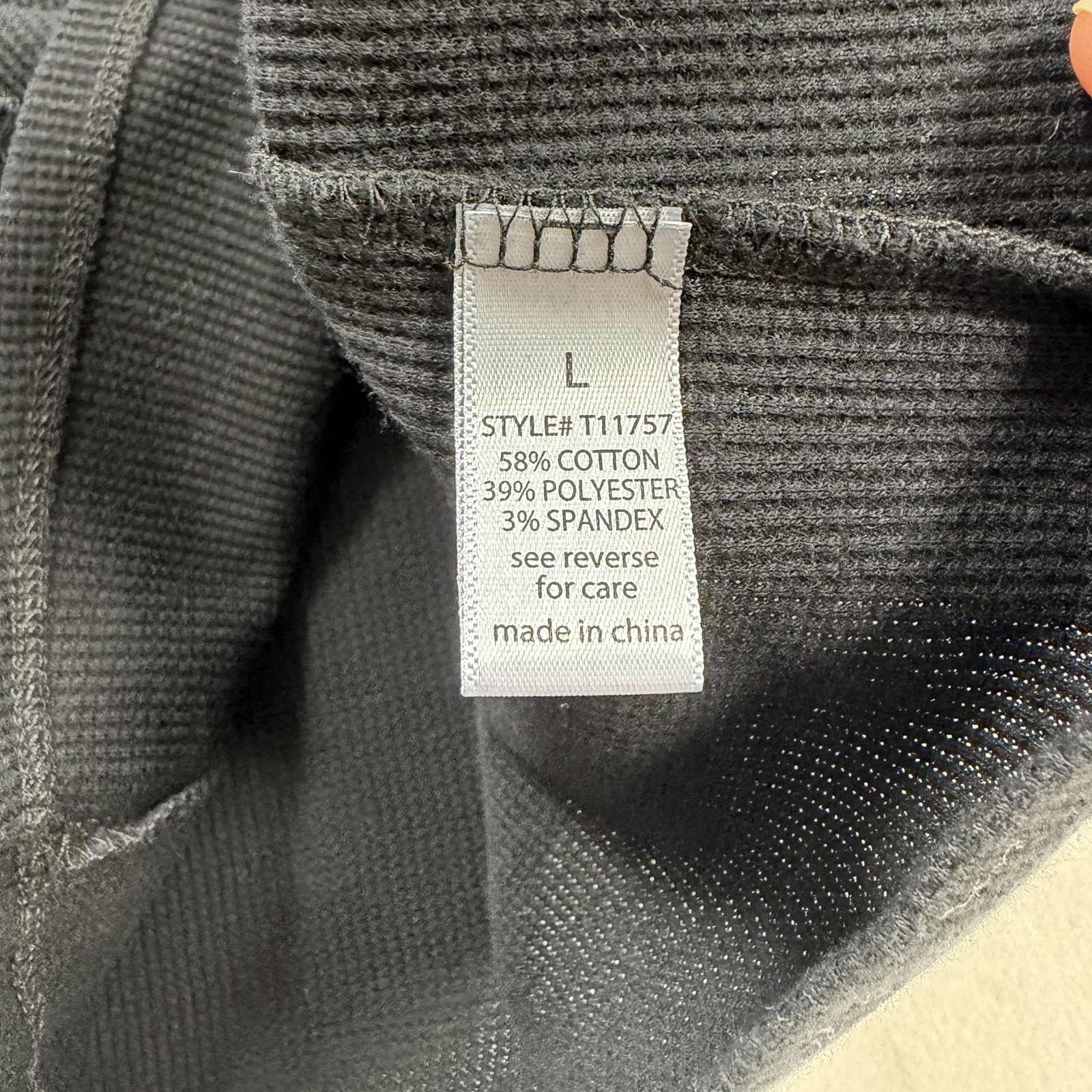 ACTIVE BASIC Women's Black Waffle Knit Thermal He… - image 9