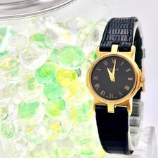 美品 稼動 GUCCI グッチ レディース腕時計 3400L ゴールド 黒文字盤 Gucci 3400L Black Women's Watch for sale online | eBay