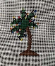 Hand Painted, Needlepoint Canvas, 13 Mesh, Tropical Christmas