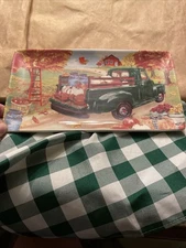 HARVEST SPICE PLATTER  12” X 7” X 2” Ceramic Glossy