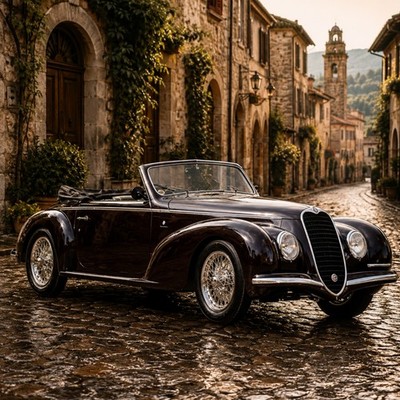Alfa Romeo 6C 2500 SS extrem seltenes italienisches Grand Touring Legende Wandbild Poster