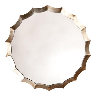 Eden Home Metal Antique Silver Mirror Round 32''
