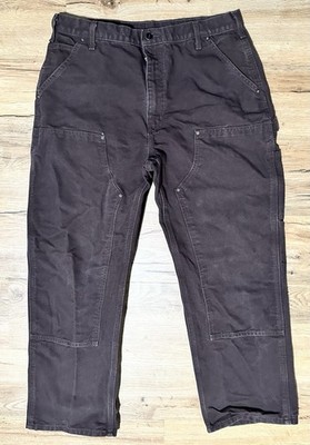 Vintage CARHARTT  B136 DKB 36x30 Double Knee Pants Duck Canvas Carpenter