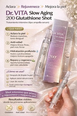 Dr. VITA Slow Aging 200 Glutathione Shot Serum Anti-Aging Dark Spots Face