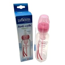 Dr. Brown's Baby Bottle Natural Flow Options Anti-Colic Narrow Pink 8 Oz. New