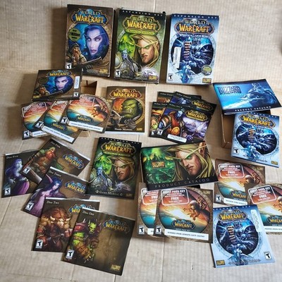 World Of Warcraft: Wrath Of The Lich King, The Burning Crusade, PC, CD-Rom Lot!!