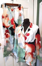 Natori Women’s 2 Piece Pj Set Floral Asian NWT Size Medium