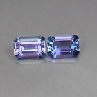 2.24 CT Violetish Blue Octagon Tanzanite Pair, From Tanzania