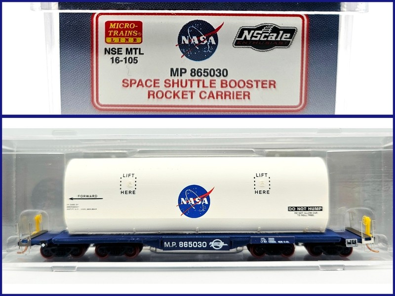 Micro Trains NSE MTL 16-105 NASA SPACE SHUTTLE BOOSTER Rocket Carrier MP 865030